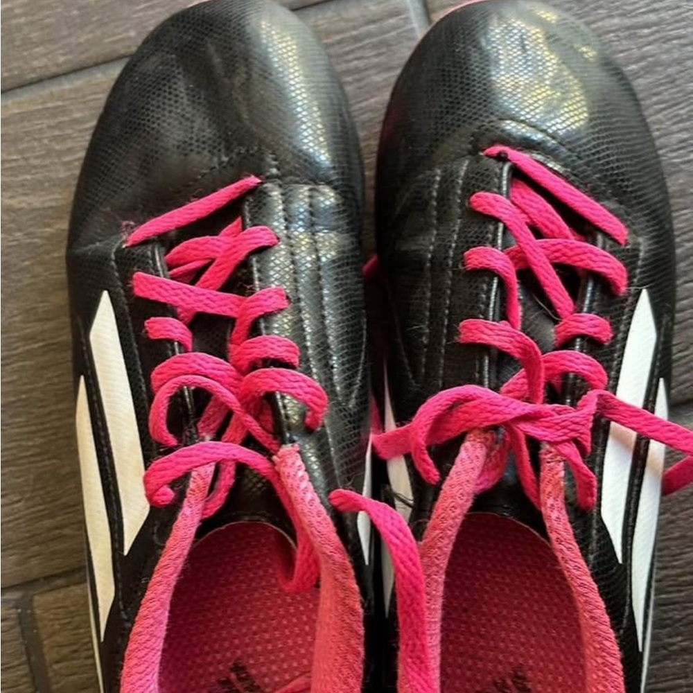 adidas Kids Soccer Cleats  Black and Pink